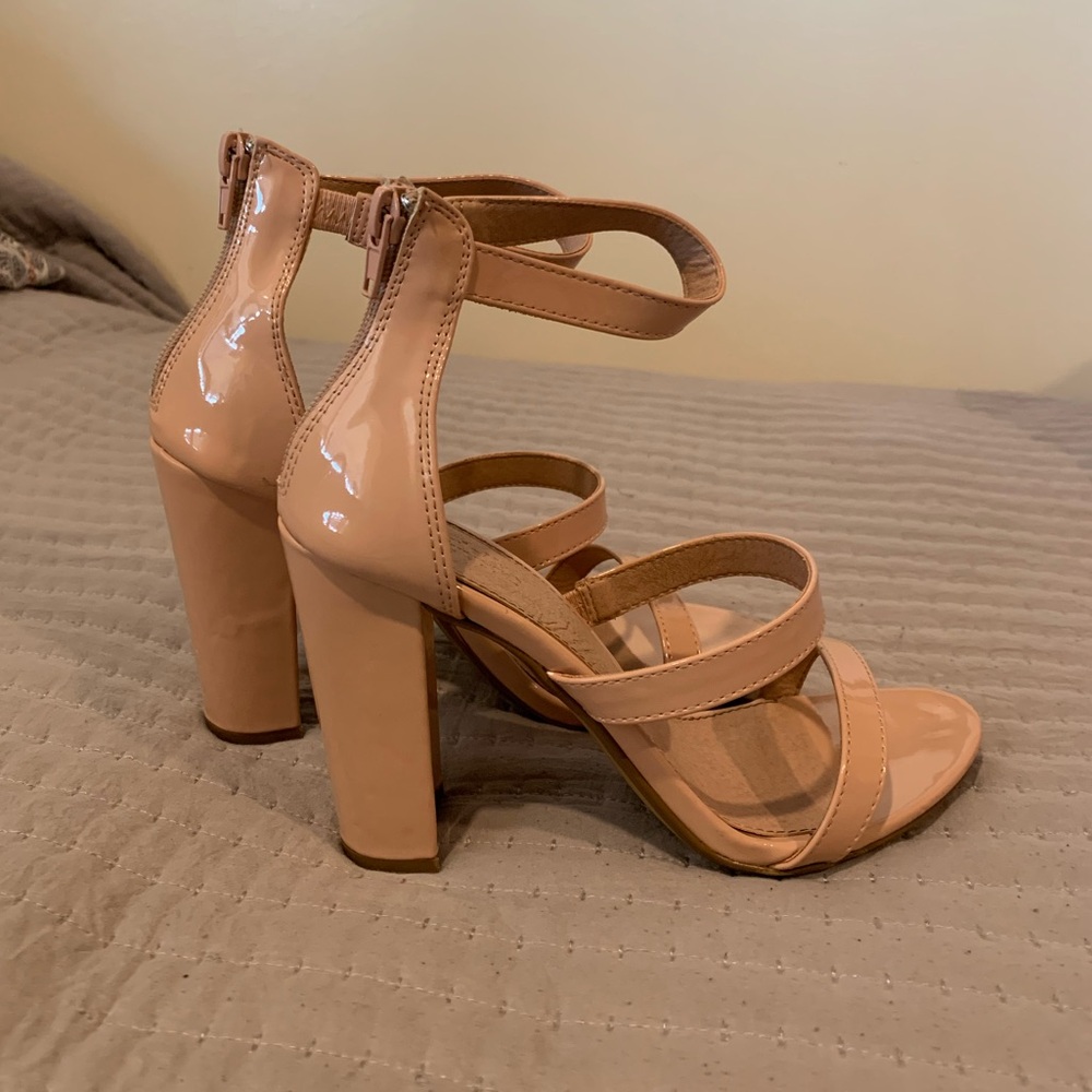 Charlotte Russe Block Heel Light Pink Strappy